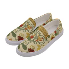 Floral Art Nouveau Women s Canvas Slip Ons by NouveauDesign