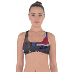 Ugly Christmas Sweater Got No Strings Sports Bra by Valentinaart