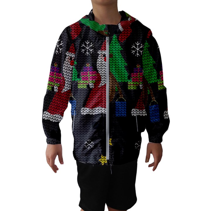 Ugly Christmas Sweater Hooded Wind Breaker (Kids)