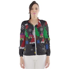 Ugly Christmas Sweater Wind Breaker (women) by Valentinaart