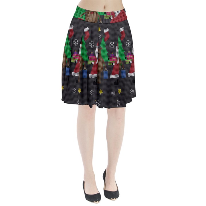 Ugly Christmas Sweater Pleated Skirt