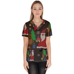 Ugly Christmas Sweater Scrub Top by Valentinaart