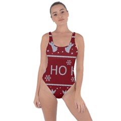 Ugly Christmas Sweater Bring Sexy Back Swimsuit by Valentinaart