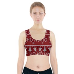 Ugly Christmas Sweater Sports Bra With Pocket by Valentinaart