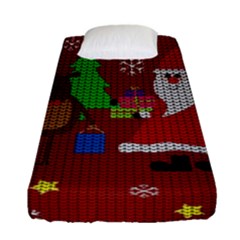 Ugly Christmas Sweater Fitted Sheet (single Size) by Valentinaart