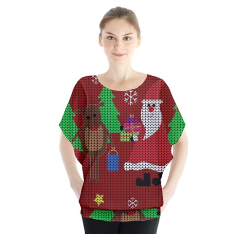 Ugly Christmas Sweater Blouse by Valentinaart