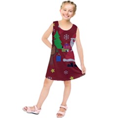 Ugly Christmas Sweater Kids  Tunic Dress by Valentinaart