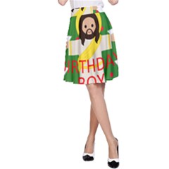 Jesus - Christmas A-line Skirt by Valentinaart