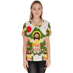 Jesus - Christmas Scrub Top by Valentinaart