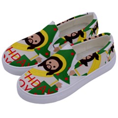 Jesus - Christmas Kids  Canvas Slip Ons by Valentinaart