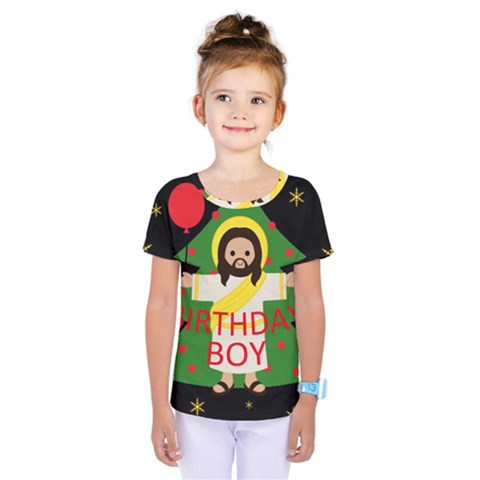 Jesus - Christmas Kids  One Piece Tee by Valentinaart