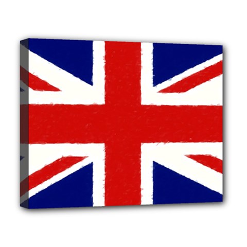 Union Jack Pencil Art Deluxe Canvas 20  X 16   by picsaspassion