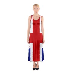 Union Jack Pencil Art Sleeveless Maxi Dress by picsaspassion