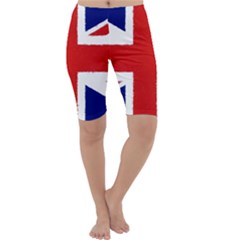 Union Jack Pencil Art Cropped Leggings  by picsaspassion