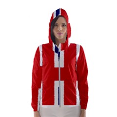 Union Jack Pencil Art Hooded Wind Breaker (women) by picsaspassion