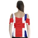 Union Jack Pencil Art Butterfly Sleeve Cutout Tee  View2