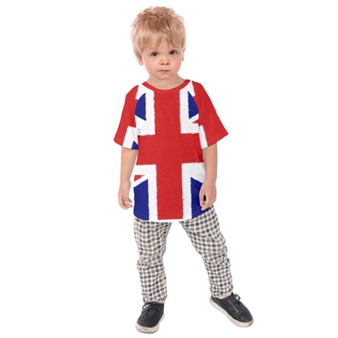 Union Jack Pencil Art Kids Raglan Tee by picsaspassion