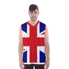 Union Jack Watercolor Drawing Art Men s Basketball Tank Top by picsaspassion