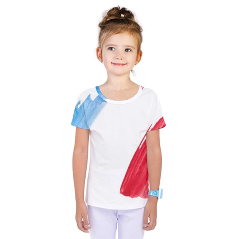 France Flag, Banner Watercolor Painting Art Kids  One Piece Tee by picsaspassion