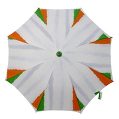 Flag Ireland, Banner Watercolor Painting Art Hook Handle Umbrellas (large) by picsaspassion