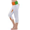 Flag Ireland, banner watercolor painting art Capri Yoga Leggings View2