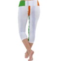 Flag Ireland, banner watercolor painting art Capri Yoga Leggings View4