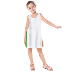 Flag Ireland, Banner Watercolor Painting Art Kids  Sleeveless Dress by picsaspassion