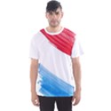 Tricolor banner watercolor painting art Men s Sports Mesh Tee View1