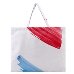 Tricolor Banner Watercolor Painting Art Zipper Large Tote Bag by picsaspassion