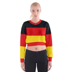 German flag, banner Deutschland, watercolor painting art Cropped Sweatshirt