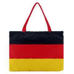 German Flag, Banner Deutschland, Watercolor Painting Art Zipper Medium Tote Bag by picsaspassion