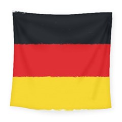 German Flag, Banner Deutschland, Watercolor Painting Art Square Tapestry (large) by picsaspassion