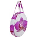 Lilac Phalaenopsis Aquarel  watercolor art painting Giant Round Zipper Tote View3