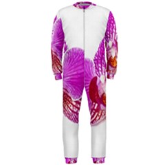 Lilac Phalaenopsis Flower, Floral Oil Painting Art Onepiece Jumpsuit (men)  by picsaspassion