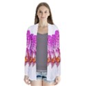 Lilac Phalaenopsis flower, Floral Oil painting art Drape Collar Cardigan View1