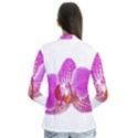 Lilac Phalaenopsis flower, Floral Oil painting art Drape Collar Cardigan View2