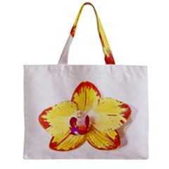 Phalaenopsis Yellow Flower, Floral Oil Painting Art Zipper Mini Tote Bag by picsaspassion