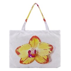 Phalaenopsis Yellow Flower, Floral Oil Painting Art Medium Tote Bag by picsaspassion