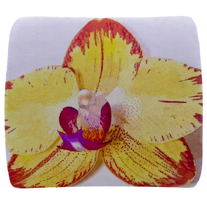 Phalaenopsis Yellow flower, floral oil painting art Back Support Cushion