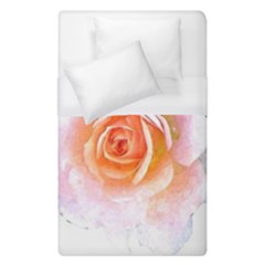 Pink Rose Flower, Floral Watercolor Aquarel Painting Art Duvet Cover (single Size) by picsaspassion