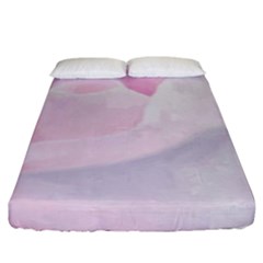 Rose Pink Flower, Floral Aquarel - Watercolor Painting Art Fitted Sheet (king Size) by picsaspassion