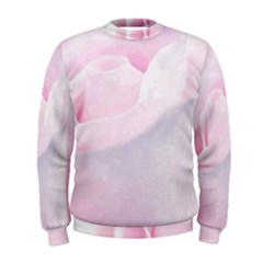 Rose Pink Flower, Floral Aquarel - Watercolor Painting Art Men s Sweatshirt by picsaspassion