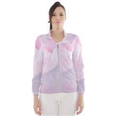 Rose Pink Flower, Floral Aquarel - Watercolor Painting Art Wind Breaker (women) by picsaspassion