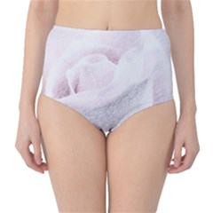 Rose Pink Flower  Floral Pencil Drawing Art High-waist Bikini Bottoms by picsaspassion