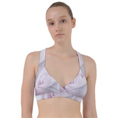 Rose Pink Flower  Floral Pencil Drawing Art Sweetheart Sports Bra by picsaspassion