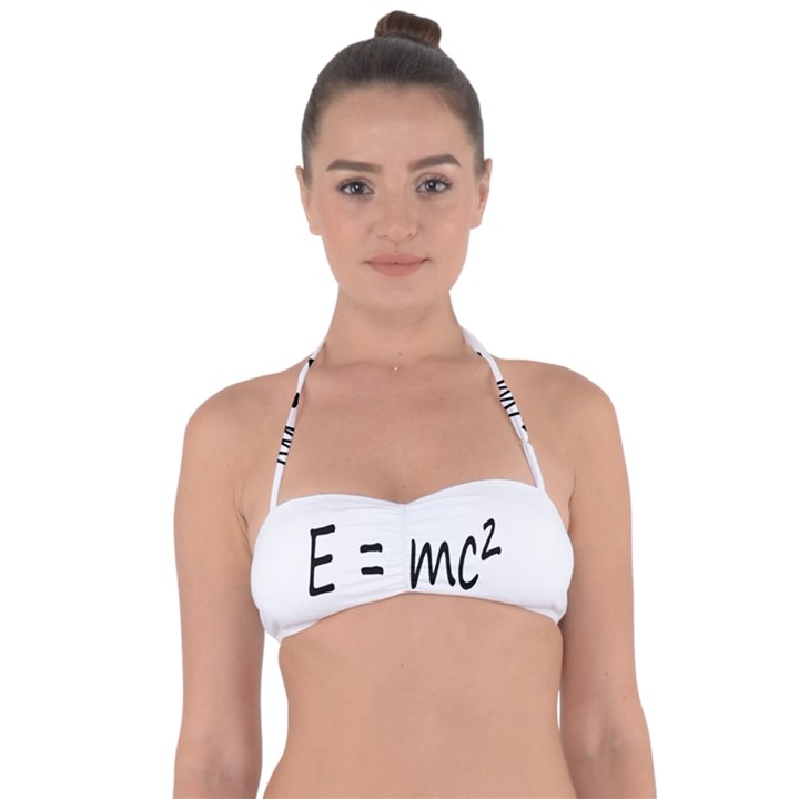 E=mc2 gravity formula physics Halter Bandeau Bikini Top