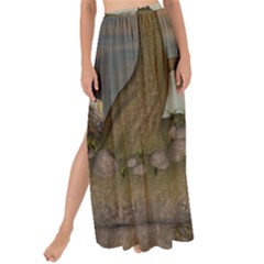 The Lonely Wolf On The Flying Rock Maxi Chiffon Tie-up Sarong by FantasyWorld7