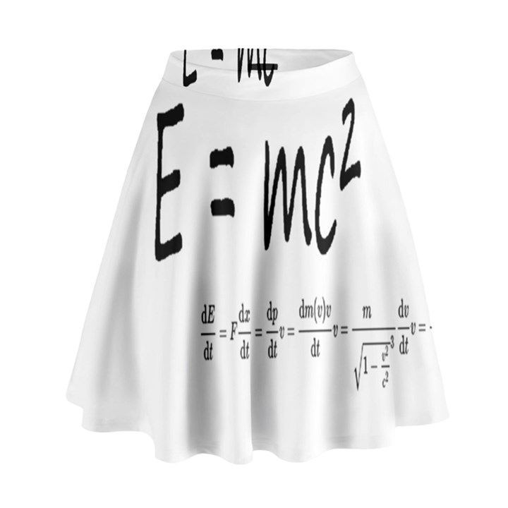 E=mc2 formula physics relativity High Waist Skirt