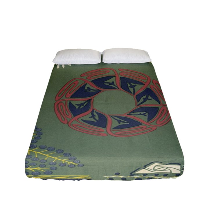 Artnouveau18 Fitted Sheet (Full/ Double Size)