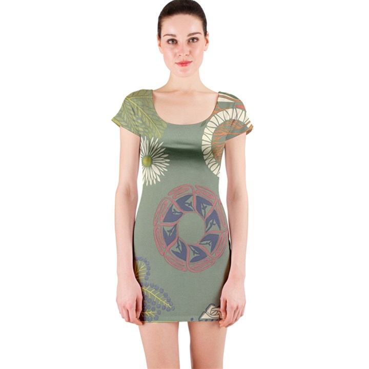 Artnouveau18 Short Sleeve Bodycon Dress